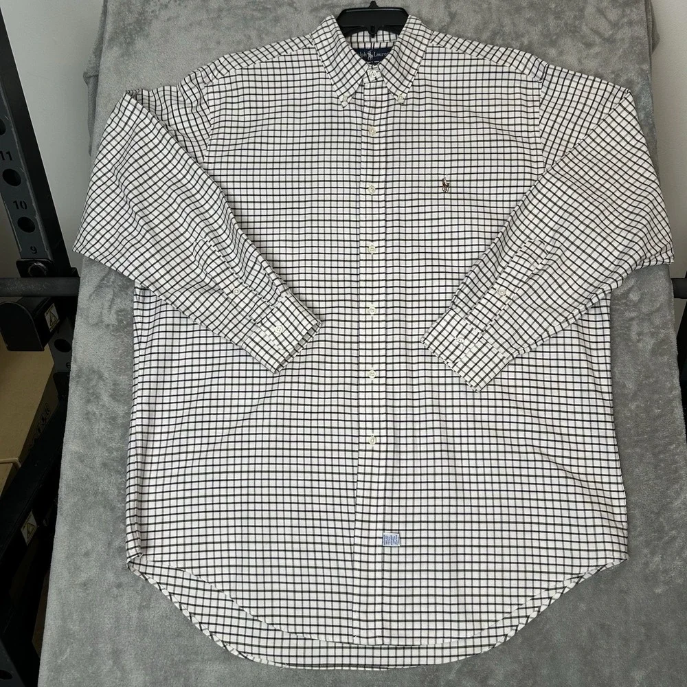 Polo Ralph Lauren‎ Yarmouth Long Sleeve Button Shirt Plaid Sz 16-33 Large *NICE*